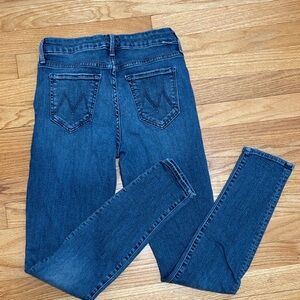 MOTHER Dark Blue Skinny Jeans
